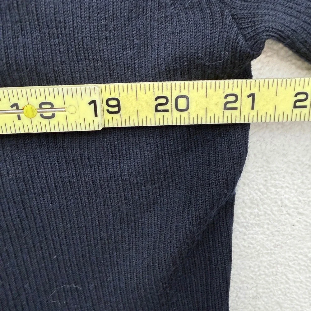 AllSaints Mode Merino Open Cardigan Mens XXL Black Navy Shawl Collar MK002D